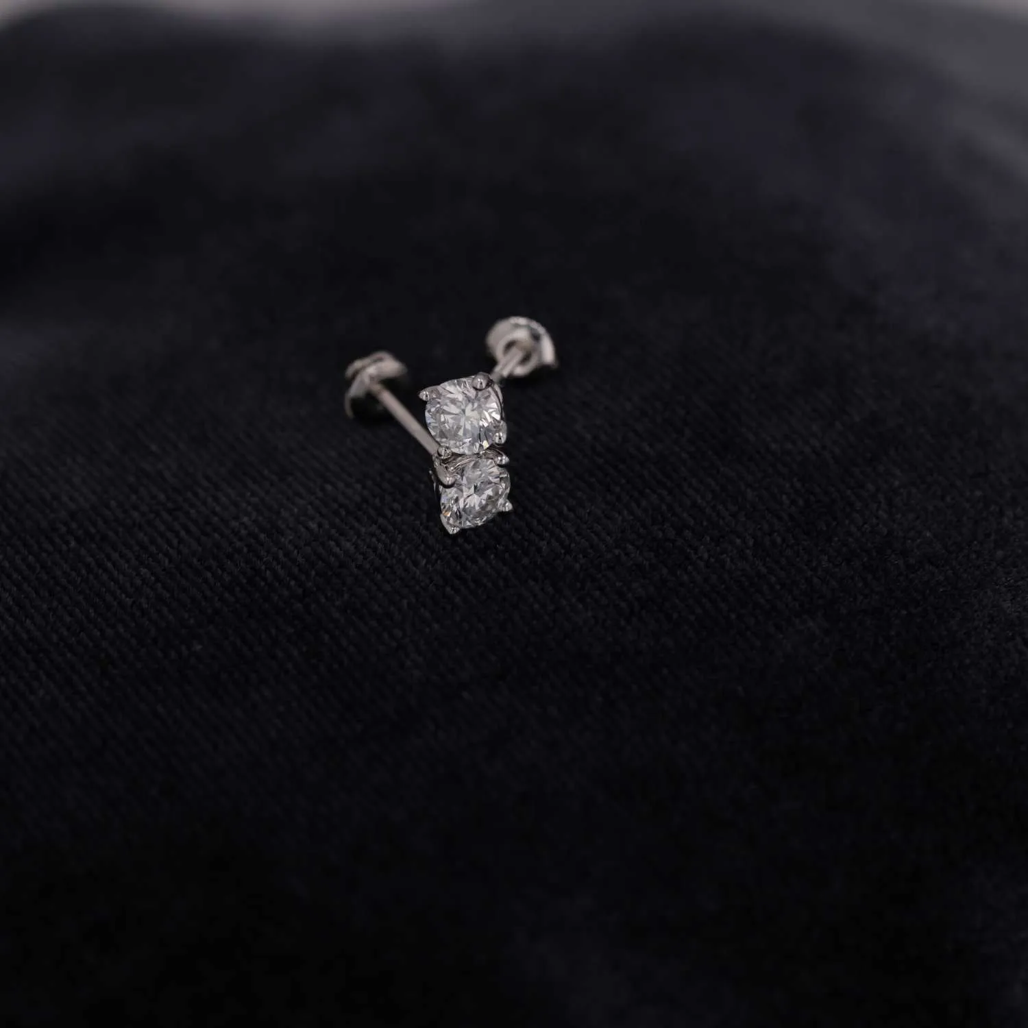 1 Carat 4-Prong Lab Diamond Stud Earrings