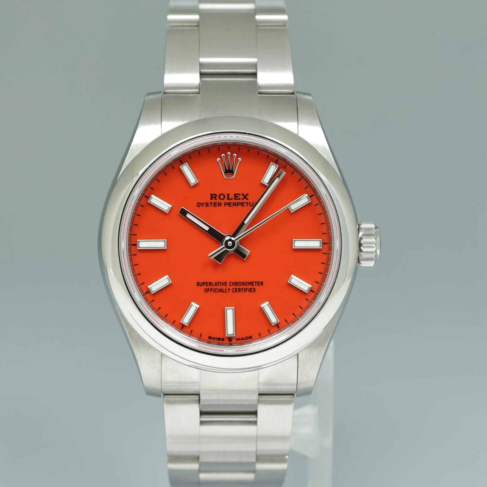 2023 NEW Rolex Oyster 277200 Perpetual 31mm Red Coral Watch Box