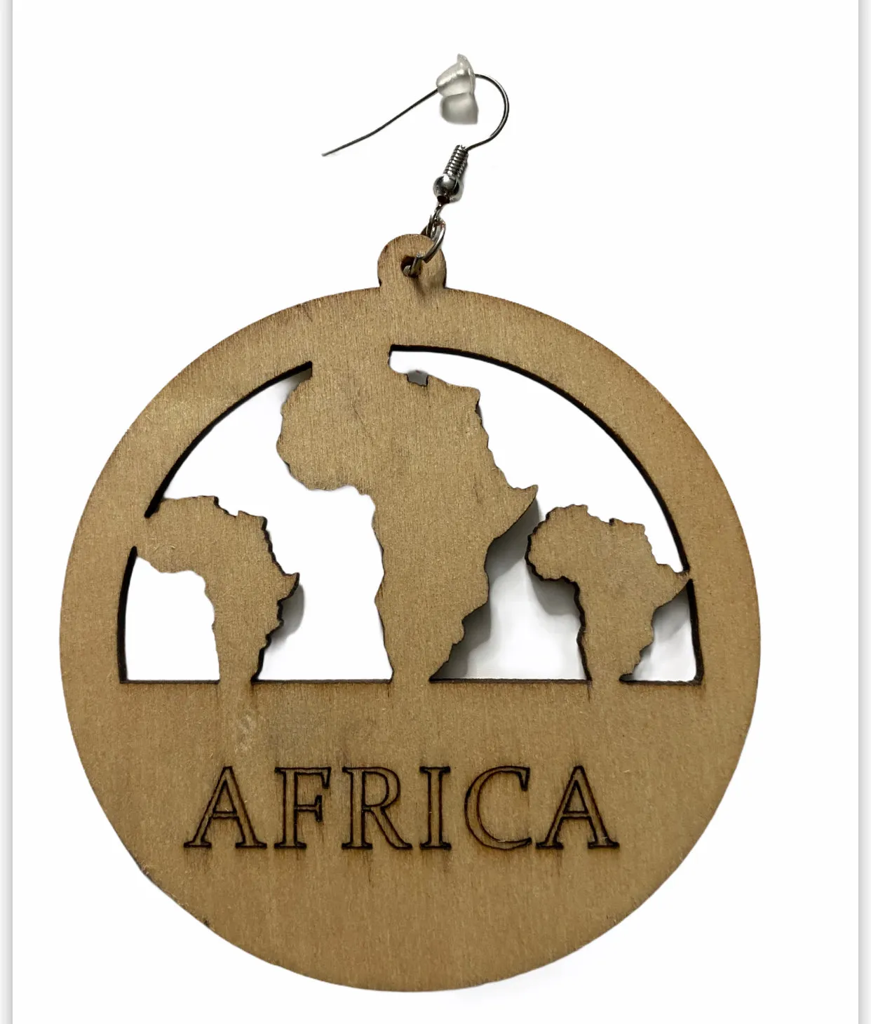 Africa - Circle of life earring 2 | Africa shaped earrings | African earrings | Natural hair earrings | Afrocentric earrings | jewelry | accessories