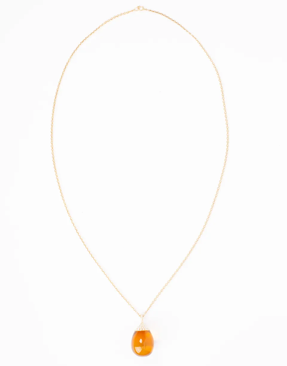 Amber Akoya Pearl Necklace