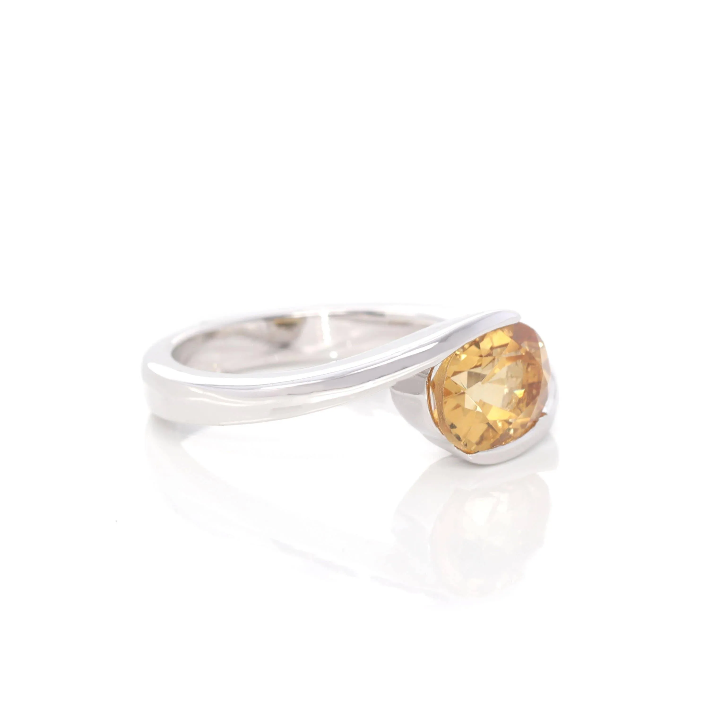 Baikalla™ Gemstone Collection Sterling Silver Genuine Peridot Oval Bypass Ring