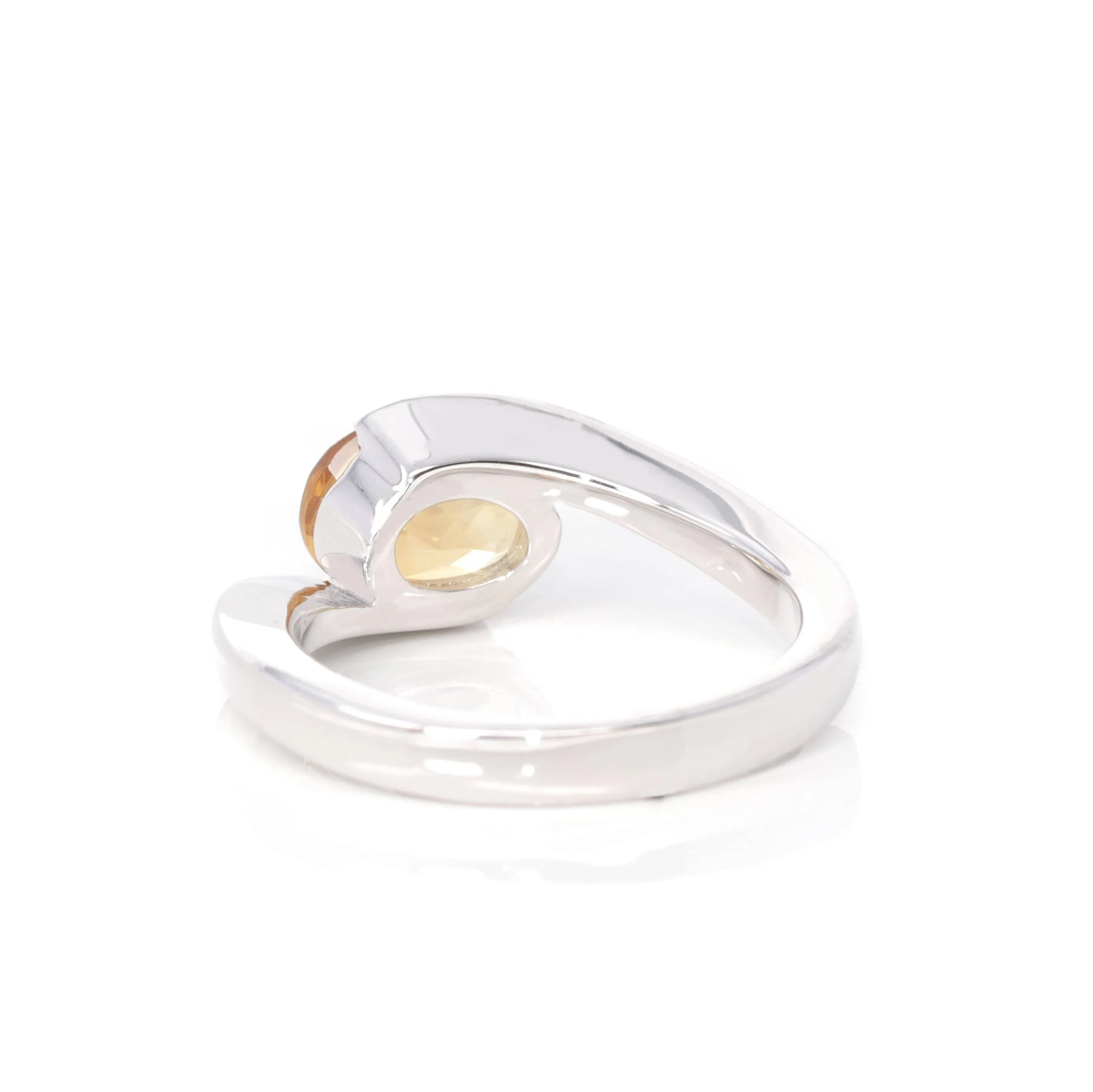 Baikalla™ Gemstone Collection Sterling Silver Genuine Peridot Oval Bypass Ring