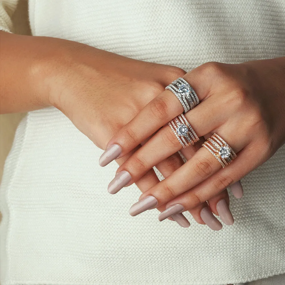 Broad Diamond Ring