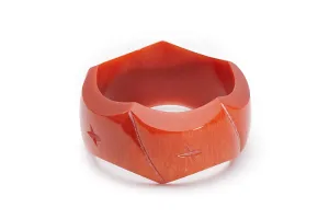 Chunky Golden Amber Fakelite Duchess Bangle
