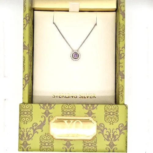 Cubic Zirconia Birthstone Pendant - all birthstones available