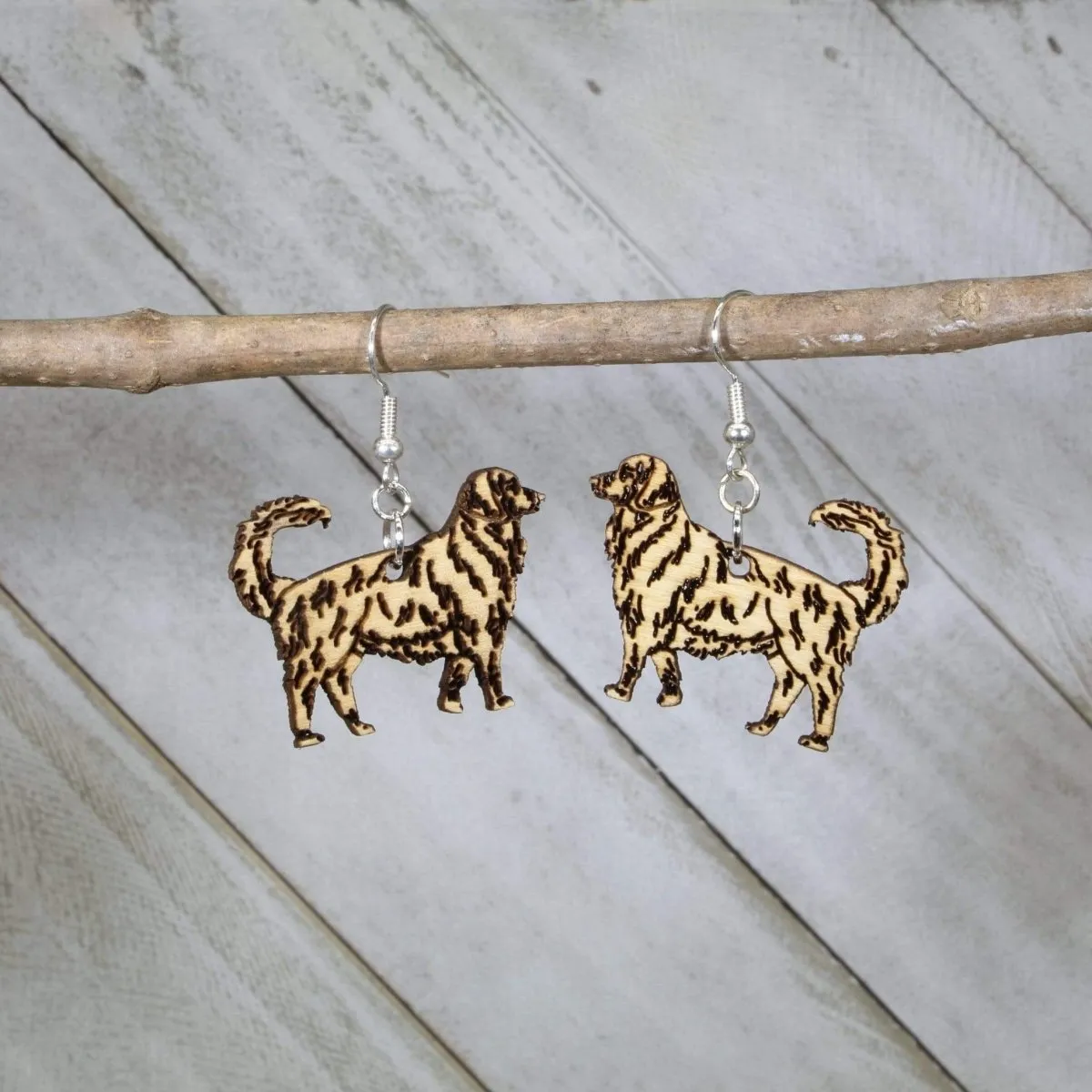 Golden Retriever Dangle Earrings by Cate's Concepts, LLC