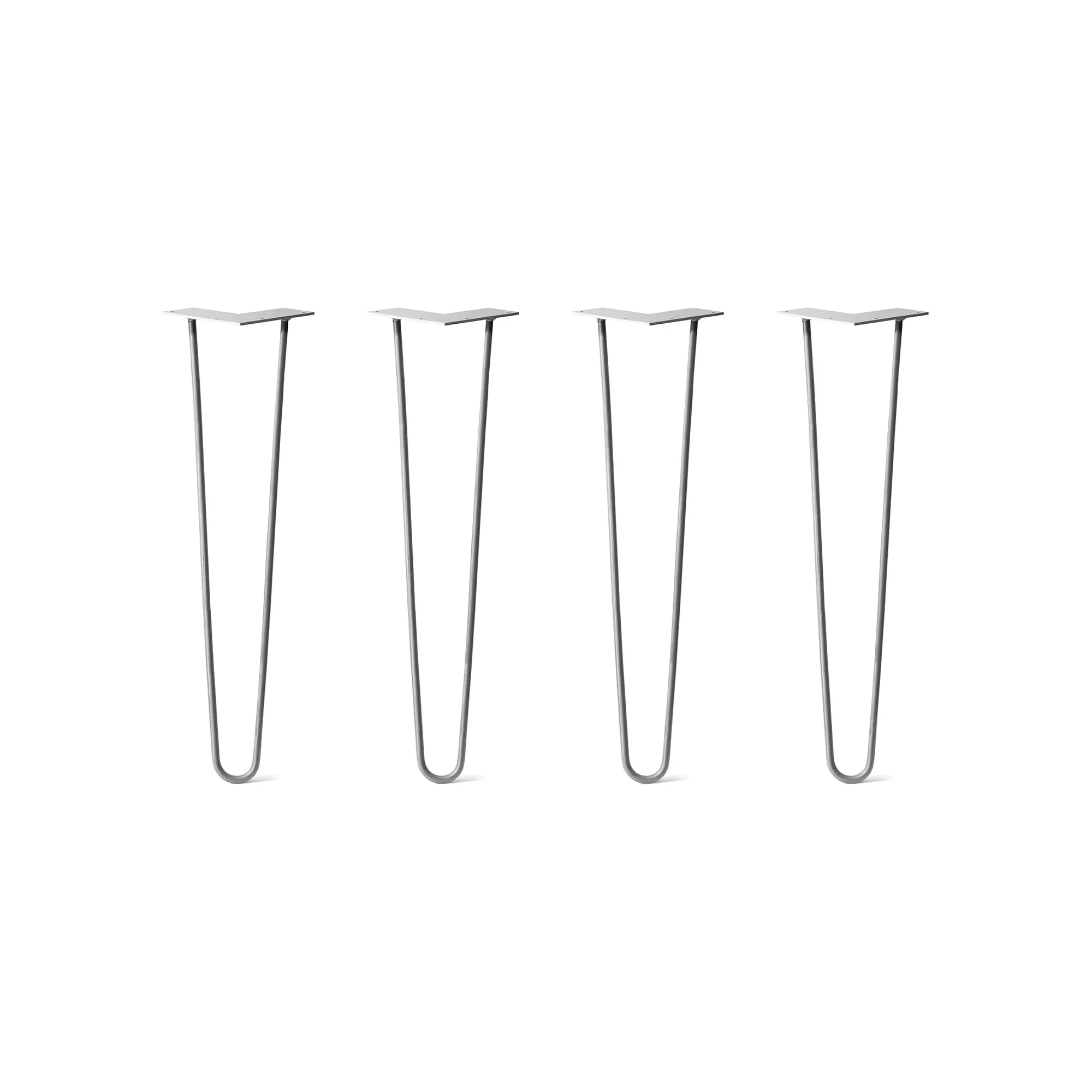 Hairpin Legs Set of 4, 2-Rod Design - Clear Coated Finish