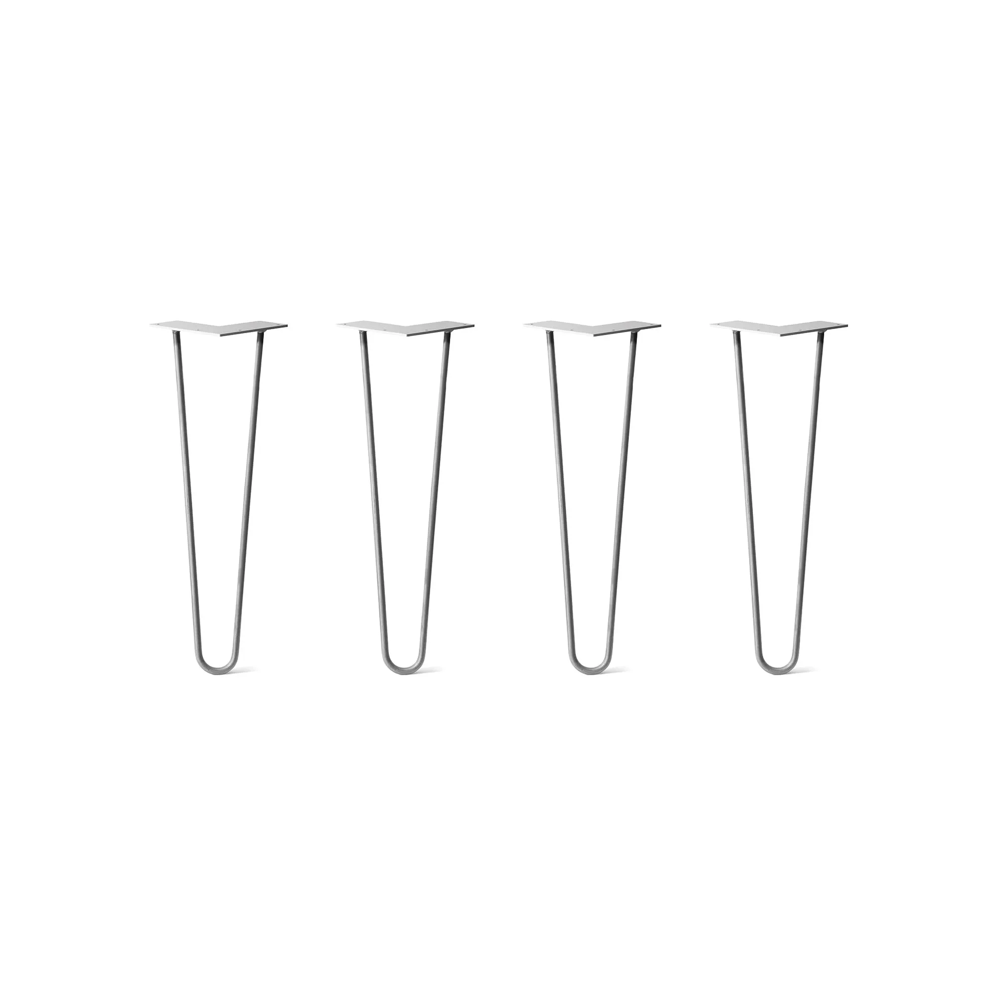 Hairpin Legs Set of 4, 2-Rod Design - Clear Coated Finish