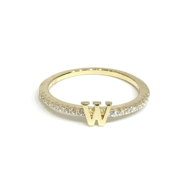 Initial Sparkle GOLD Ring