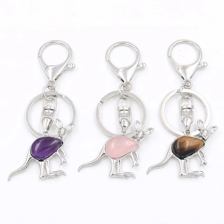 Kangaroo Stone Keychain