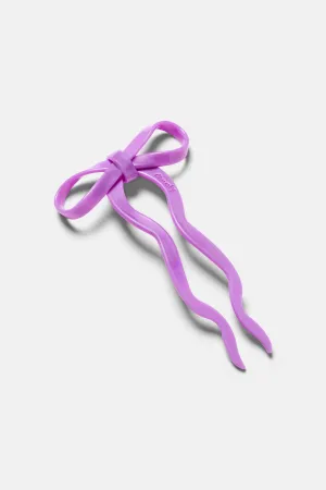 Large Bow Hairpin (Orchid)