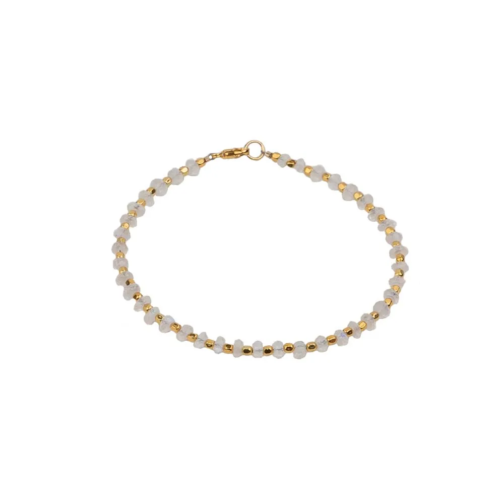 Moonstone Beaded Bracelet