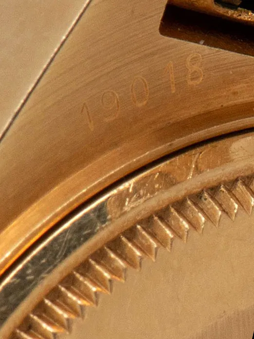*Unpolished* 1979 Rolex Oysterquartz Day-Date 18K YG (Ref. 19018) Burlwood Dial W/ Box & Papers