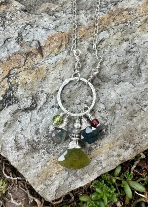 Vessuvenite Cluster Necklace